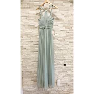 Birdie Grey Kiko Bridesmaid Formal Maxi Dress Sage Green Small Wedding Event